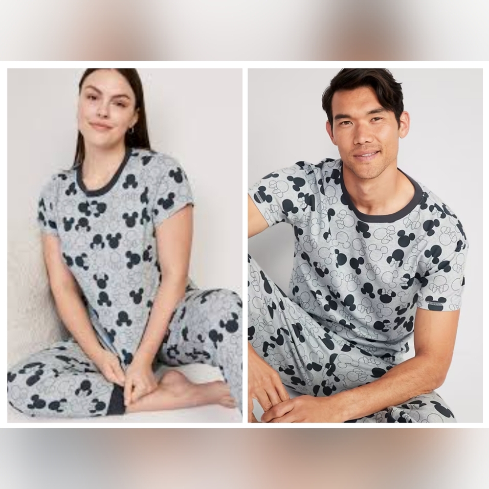 Disney Mickey Mouse Gender-Neutral Pajamas for Adults Size Small NWT 100% Cotton